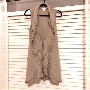 DRESSBARN Ruffled Sweater Vest